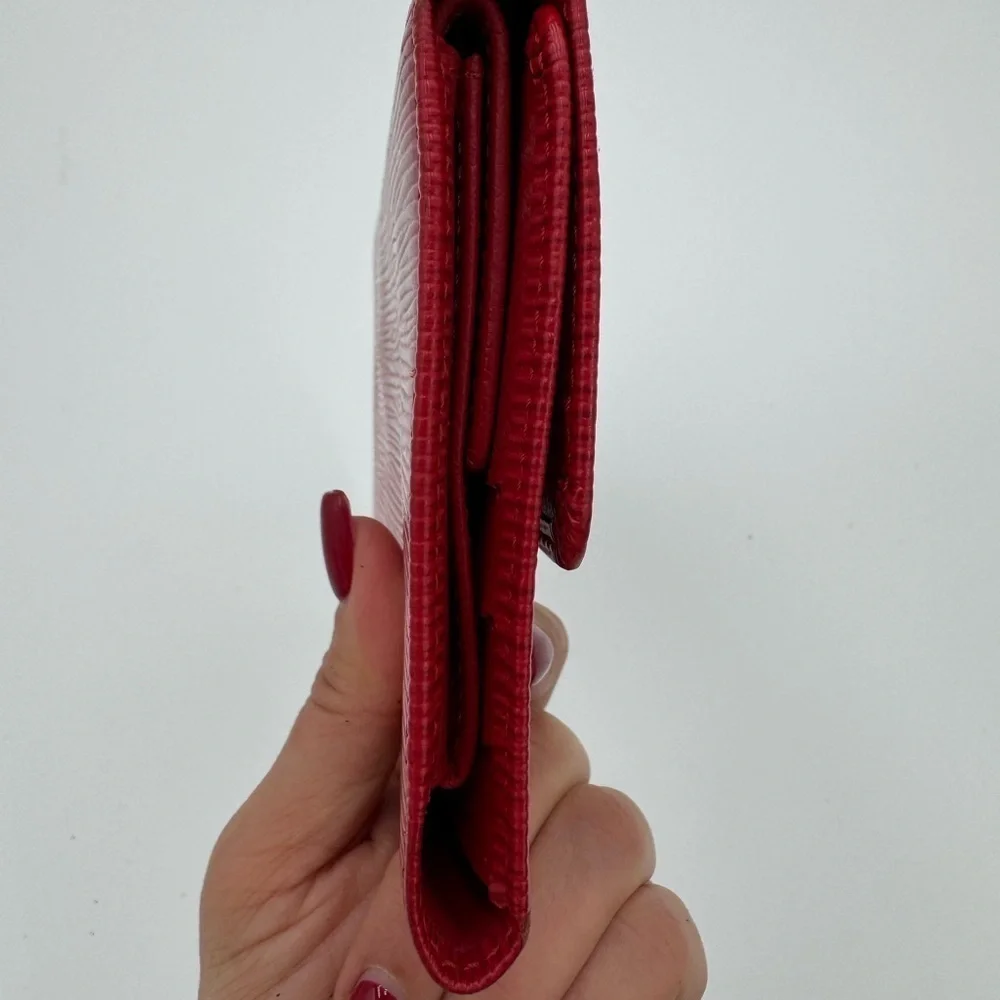 Authentic Louis Vuitton Red Epi Leather Porte Tresor International Wallet